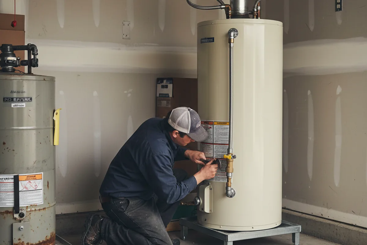 Water heater and shutoff valve replacement in Lexington